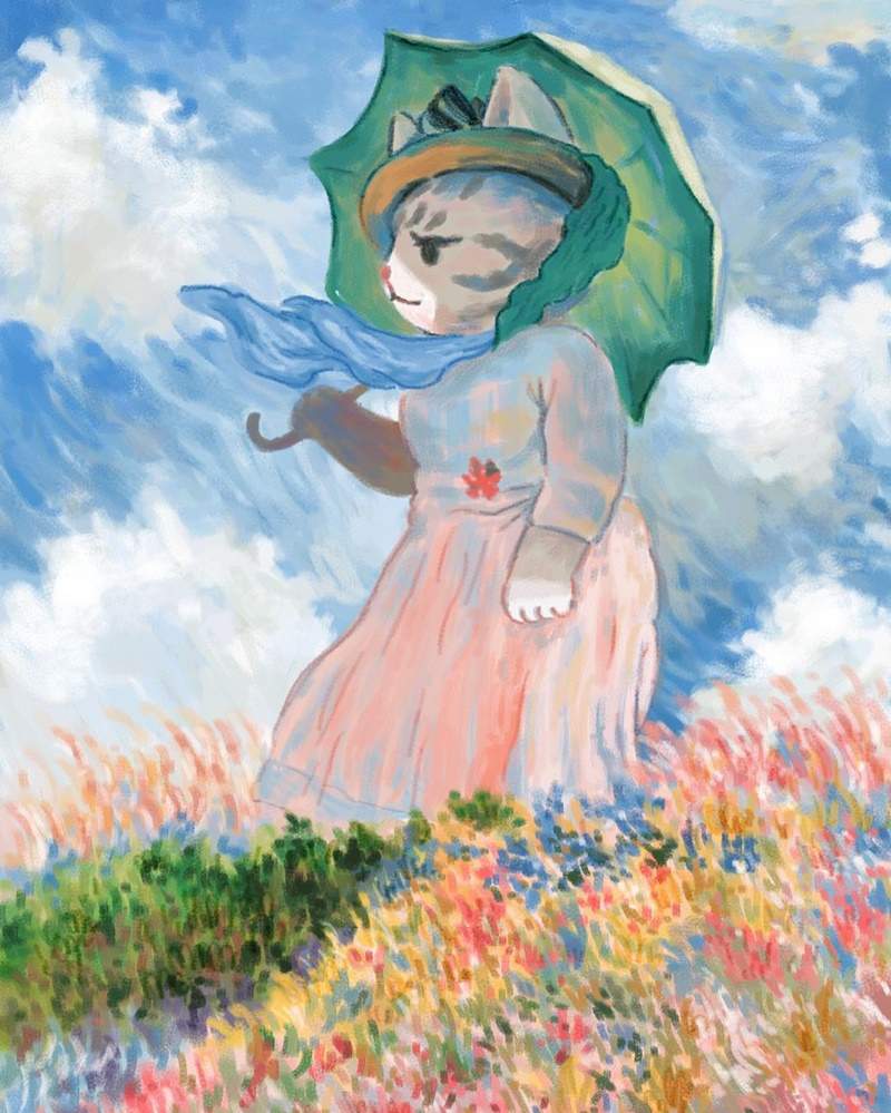 第一幅很好猜《世界名画猫》喵星人走进名画的样子太可爱啦