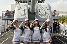 《戰艦世界》9月24日在台歡慶上市 台南安平港德陽艦旁慶祝《戰艦世界》正式啟航
