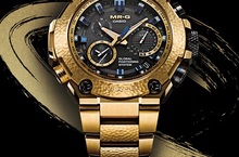 CASIO G-SHOCK MR-G 20周年紀念錶款 第二彈二度攜手國寶鎚起工藝大師淺野美芳日本傳統金黃與深藍色調加持 全球限量300只