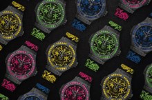糖果骷髏刺繡霓虹亮彩腕錶BIG BANG BRODERIE SUGAR SKULL FLUO展現霓虹魅力 閃耀炫彩時刻