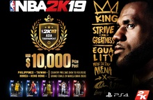 2K宣佈《NBA 2K19》亞洲盃錦標賽相關事宜     資格賽11月開打、總決賽明年3月舉行