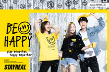拒絕平凡厭世！讓我們一起笑著玩瘋下去  STAYREAL 12 周年『ONE 2GETHER,PLAY TOGETHER』特別企劃  「BE HAPPY」陽光大笑臉系列   8/2 話題上市   