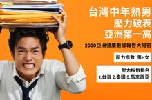 台灣中年熟男壓力破表亞洲第一高 台灣女生運動時間遠低於亞洲其它國家