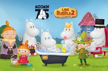 《LINE Bubble 2》與超人氣角色《Moomin》合作登場囉！ 「小美」和「嗅嗅」等角色也將在遊戲中現身！