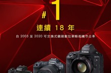 Canon可交換式鏡頭數位相機(DILC) 連續十八年蟬聯全球市佔第一  強化擴展EOS系列相機搭配118款RF / EF系列鏡頭