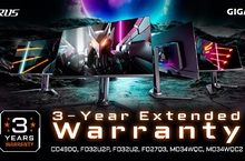 技嘉AORUS《QD-OLED電競顯示器》保修大升級 提供3年烙印保固~