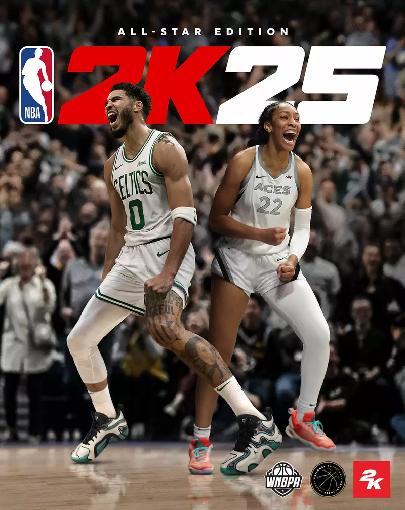 籃球才是王道：《NBA 2K25》特邀NBA冠軍Jayson Tatum、兩度WNBA最有價值球員A’ja Wilson以及名人堂傳奇人物Vince Carter擔任封面運動員