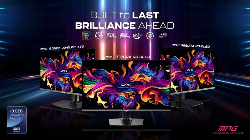 MSI 全球首發！27吋4K 240Hz & QHD 500Hz QD-OLED 霸氣登場CES