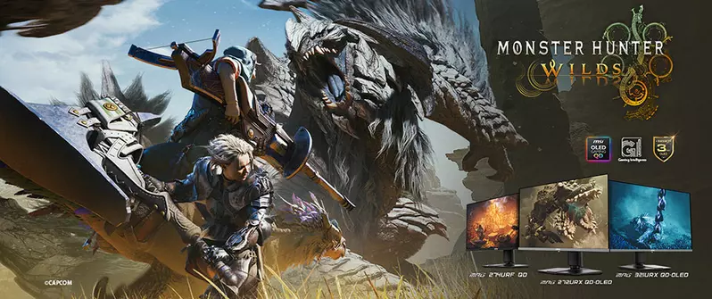 3/31前指定MSI電競顯示器  免費獲得《Monster Hunter Wilds》