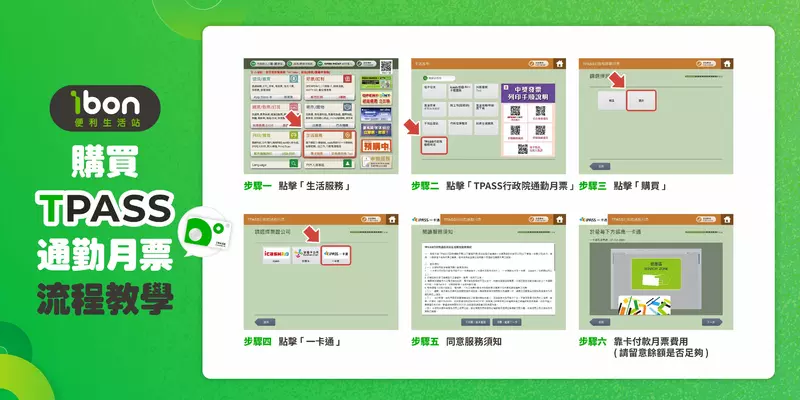 iPASS一卡通開通首家超商購TPASS月票 7-ELEVEN ibon 24小時服務超便利