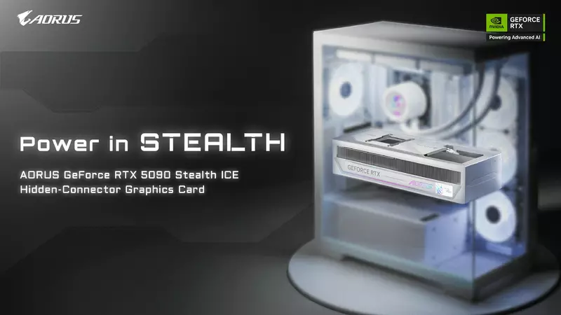 技嘉發表AORUS GeForce RTX™ 5090 STEALTH ICE顯示卡