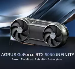 技嘉於 CES 2026 發表精巧設計 AORUS GeForce RTX™ 5090 INFINITY 顯示卡 以創新散熱技術釋放極致效能
