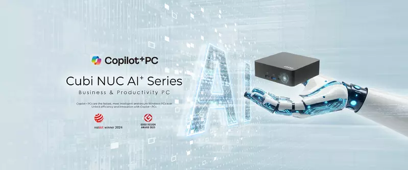 MSI 推出Cubi NUC AI+ 3MG專為 AI 工作打造的迷你 Copilot+ PC 0.51 公升體積、強大 AI 運算效能、支援四螢幕、永續發展設計