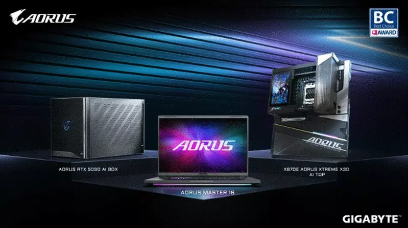 技嘉多款板卡筆電榮獲COMPUTEX 2026 Best Choice Award 肯定