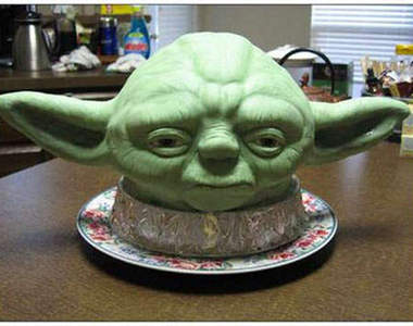 超逼真!《星際大戰》尤達蛋糕~