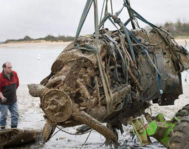 石沉大海60年 噴火機噴出來嚕