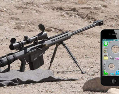 用M82A1狙擊步槍打爆iPhone 4的感覺是…爽