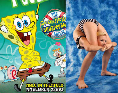 海綿寶寶真人版　好一個伸縮自如