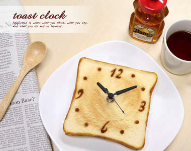 超真實的烤麵包時鐘～好想啃一口