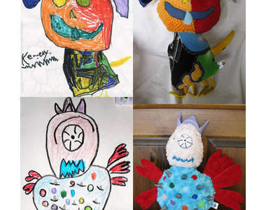 小朋友天馬行空的塗鴉 獨一無二布偶化!