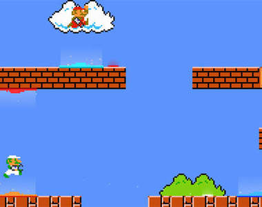 瑪利歐施展乾坤大挪移 看我咻一聲飛到對面去