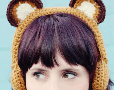 冷天美少女定番《針織毛茸茸耳機》