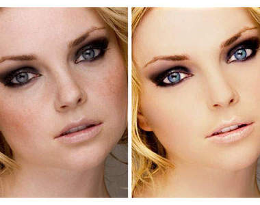 PS比較圖 名人的皮膚跟我們一樣啦