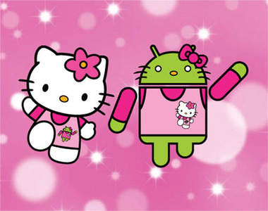 《Android Kitty》 Hello Kitty偽裝成Android小綠人?!