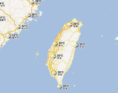 Google Weather  地圖現在也可以看天氣!