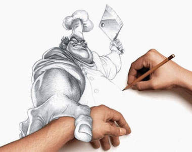 3D繪畫 我的手要被我的畫給砍了?!