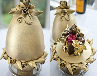 世界最貴布丁 嵌金又鑲鑽