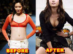 韓星的胸部 Before&After 韓星的胸部 Before&After