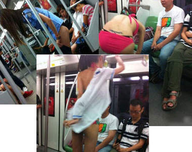 "更衣女"地鐵換衣服  真的很趕(敢)?!