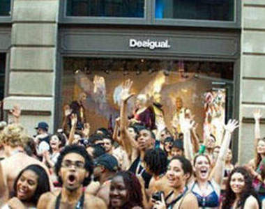 西班牙促銷:只穿內衣到店送新衣~