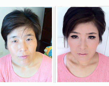 神奇化妝術  大嬸 我都認不出你來了！！