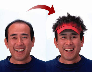 《濃密頭髮遮陽帽》讓你走路抬頭挺胸又有風～帥！