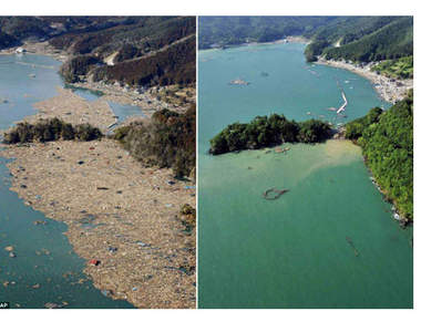 日本強震後災區重建的BEFORE AFTER
