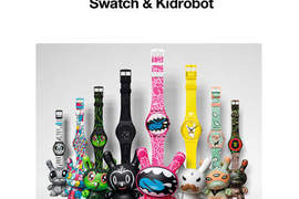 Kidrobot×Swatch by BEAMS發售活動 巨大手錶彩繪 Kidrobot×Swatch by BEAMS發售活動 巨大手錶彩繪