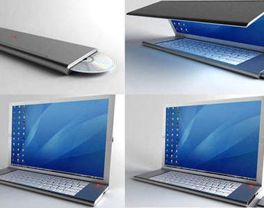 《Feno》摺疊式螢幕的概念手提電腦