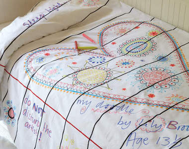 【塗鴉被套】讓你喜歡什麼自己畫，想到什麼自己筆記！