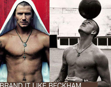 帥爸貝克漢 上空拍攝男性香水廣告