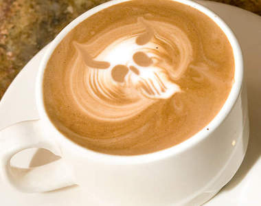 黑武士咖啡拉花 捨不得喝啦