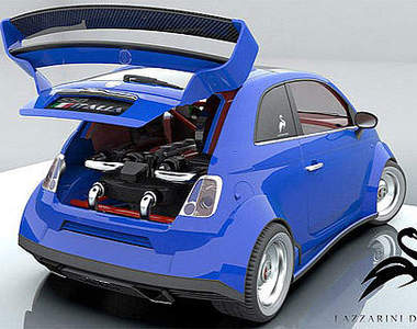 如果可愛的Fiat 500裝上來自法拉利的V8引擎...