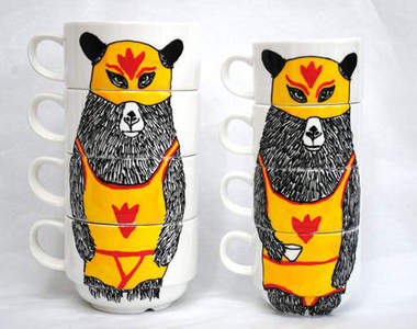 《可愛動物手繪杯》Σ(゜ω゜ノ)ノ這就是數大便是美吧～～