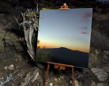 用鏡子畫油畫 不用任何顏料喔