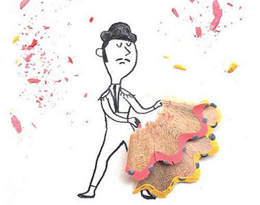 《鉛筆屑藝術》那我的眼線筆應該也可以拿來這樣玩ww