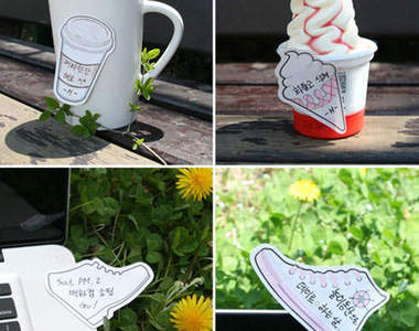 《便利貼本子》可以自己動手發揮創意成你想要的樣式再寫上去喔~