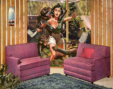 男人就是喜歡美女身上爬滿了動物...