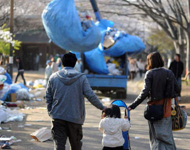 花季過後的《恐怖垃圾山》～不要讓櫻花笑我們髒亂！