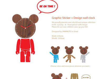 《熊時鐘+身體貼紙》讓你輕鬆貼出時鐘的身體☆